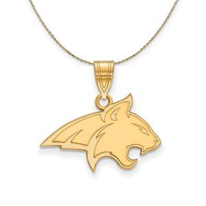 14k Yellow Gold Montana State Medium Mascot Necklace - 22 Inch